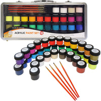DALER ROWNEY Simply zestaw farb akrylowych 40 szt. w metalowej walizce