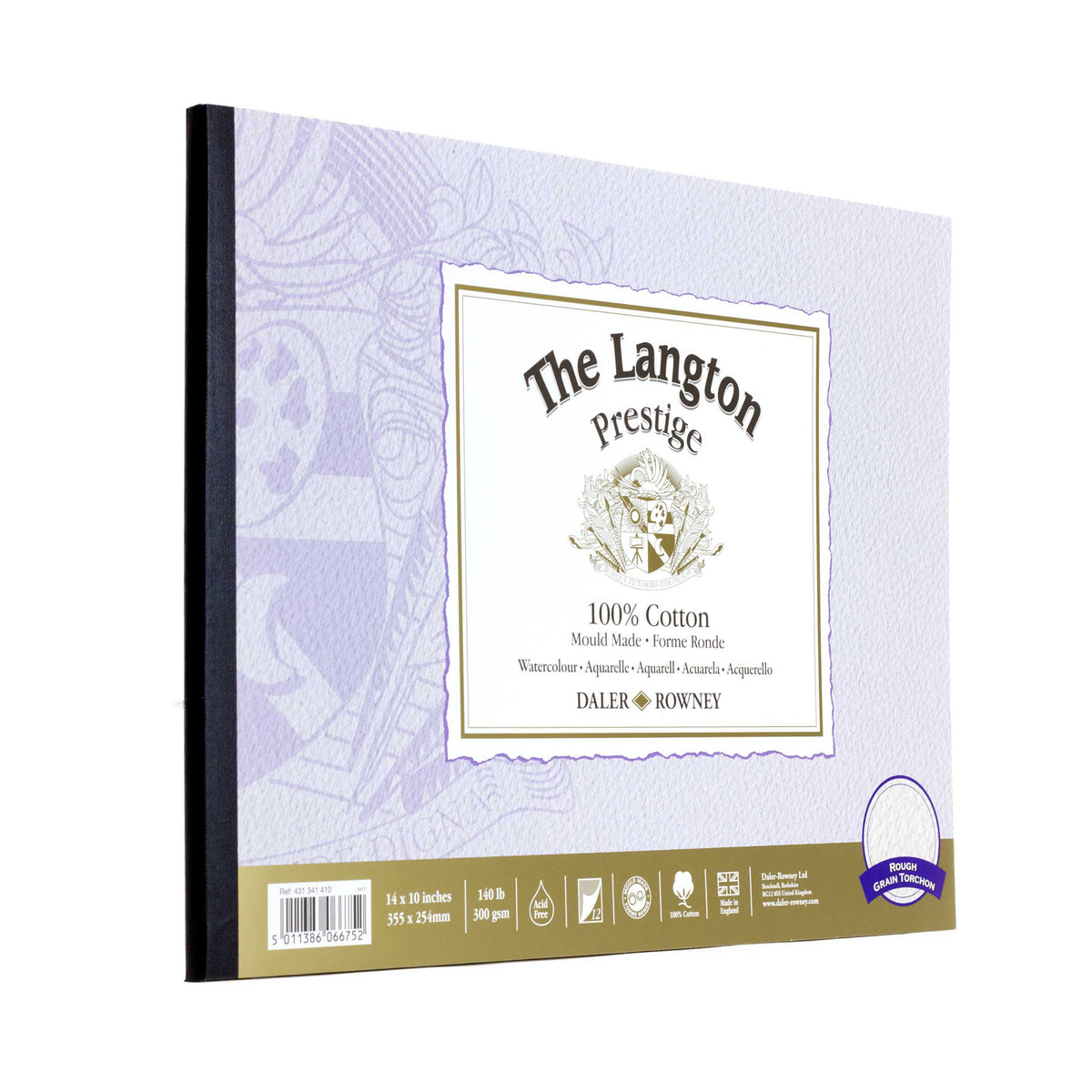 DALER ROWNEY The Langton Prestige blok akwarelowy CP Natural White 300 g 12K 25,4 x 35,6 cm