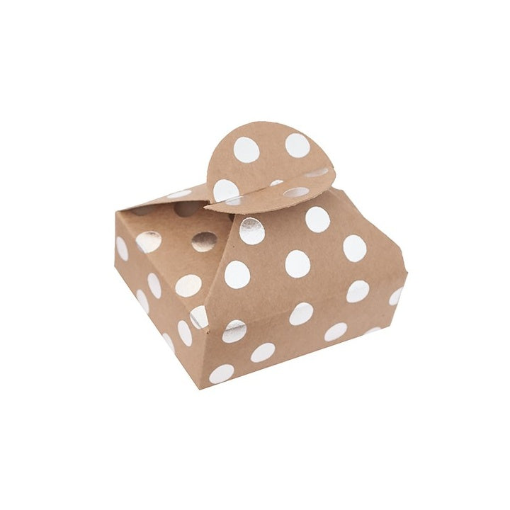 Pudełka prezentowe ze srebrnym wzorem 6x7,5x2,5 cm – 4 szt. – Bodky