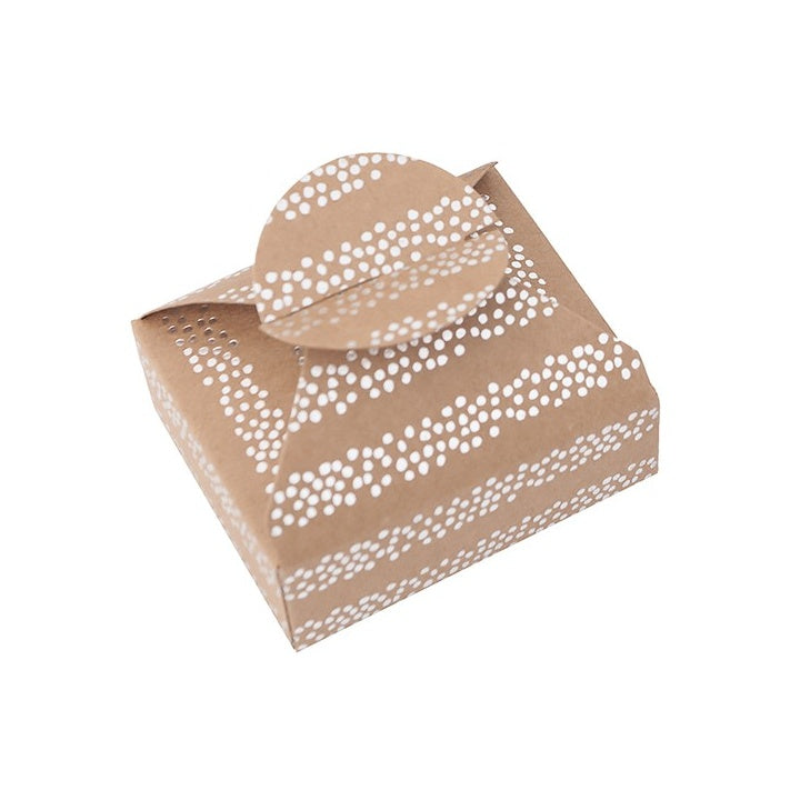 Pudełka prezentowe ze srebrnym wzorem 6x7,5x2,5 cm – 4 szt. – Pruhy