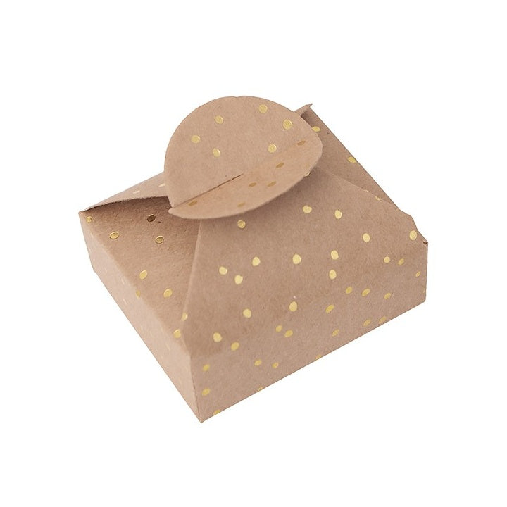 Pudełka prezentowe ze złotym wzorem 6x7,5x2,5 cm – 4 szt.