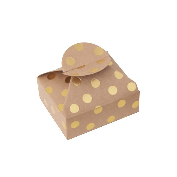 Pudełka prezentowe ze złotym wzorem 6x7,5x2,5 cm – 4 szt.