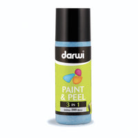 Farba witrażowa odklejana do szkła DARWI Paint & Peel 3w1 80 ml – niebieski brokatowy