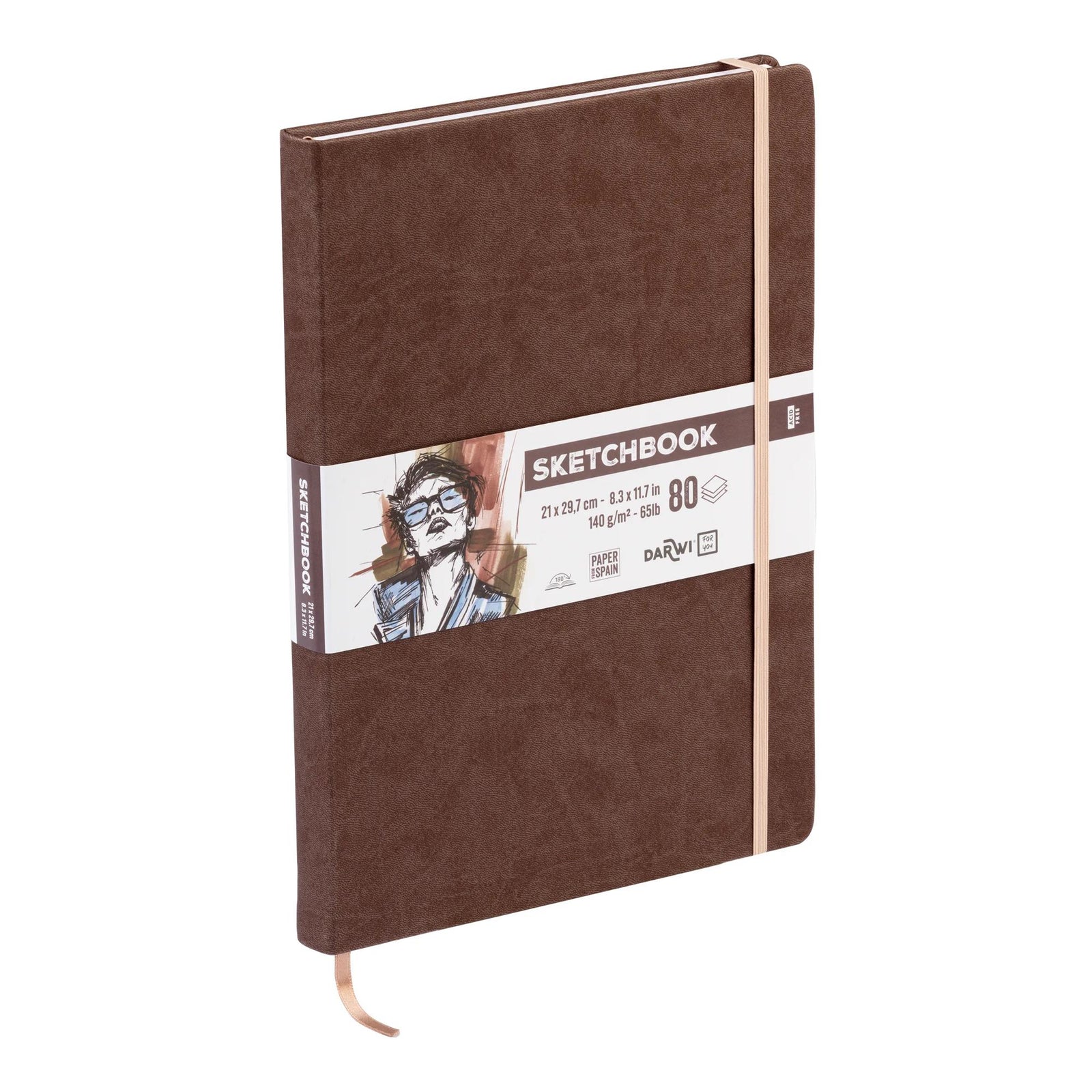 Szkicownik DARWI Brown A4 140 g/m² 80 arkuszy