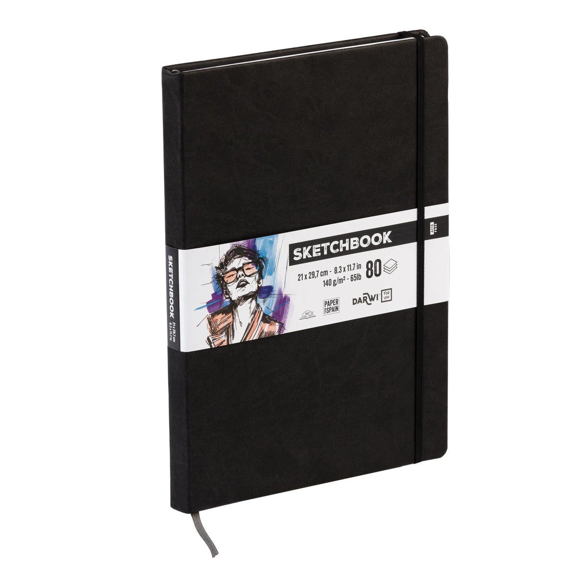 DARWI szkicownik Black A4 140 g 80K