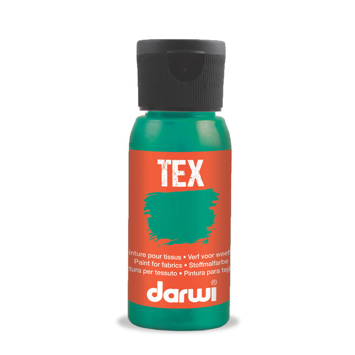 DARWI TEX farba do tkanin 50 ml – 626 ciemna zieleń