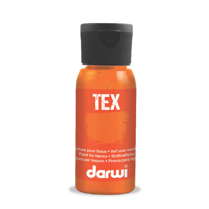 DARWI TEX farba do tkanin 50 ml – 752 pomarańczowa