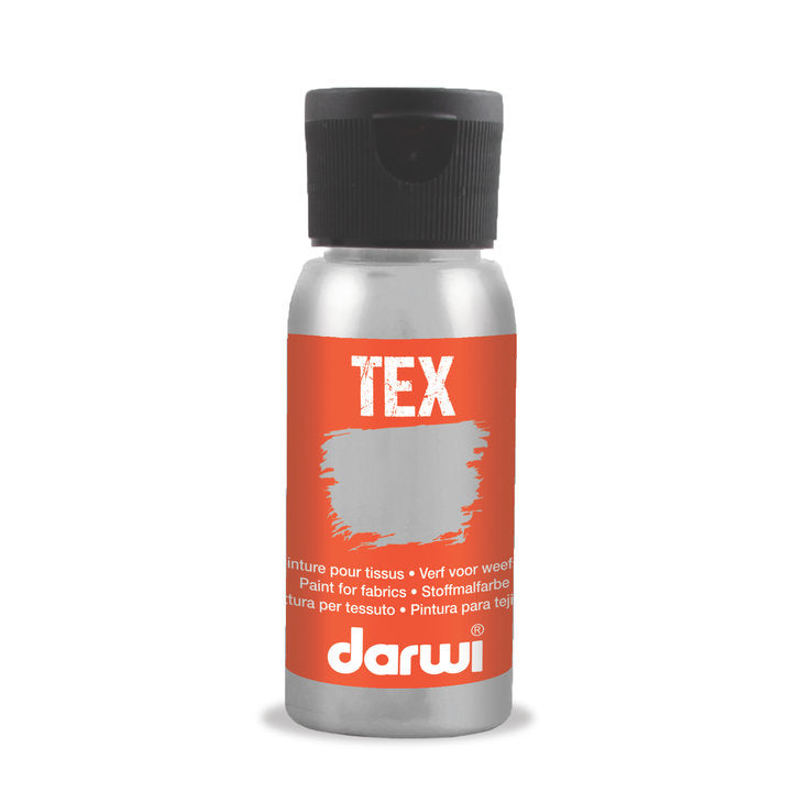DARWI TEX farba do tkanin 50 ml – 81 srebrna
