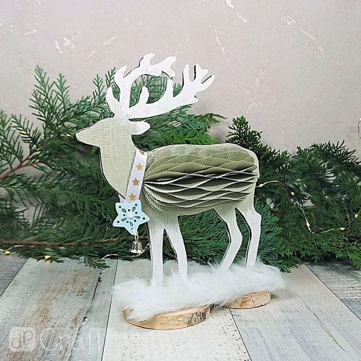 Dekoracja papierowa renifer 20 cm | Artmie