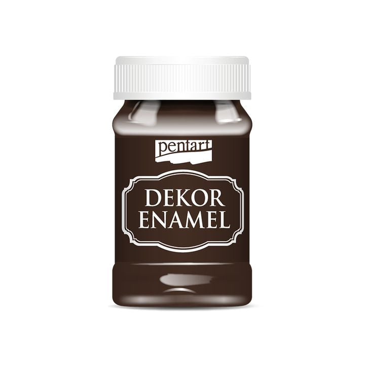 Emalia dekoracyjna Pentart 100 ml – brązowa