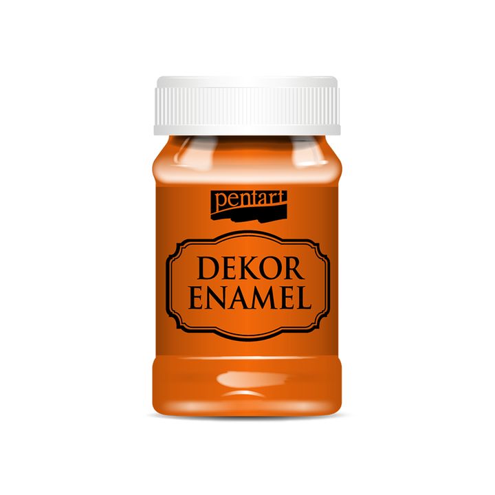 Emalia dekoracyjna Pentart 100 ml – pomarańczowa