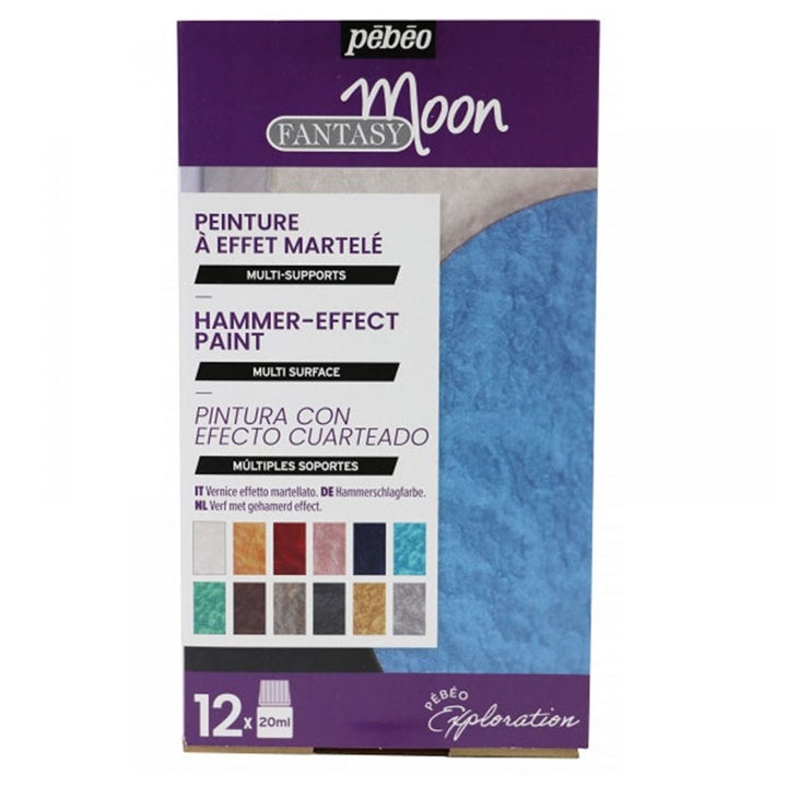 Dekoracyjne farby Pebeo Fantasy Moon Hammer-effect / 12 szt x 20 ml | Artmie