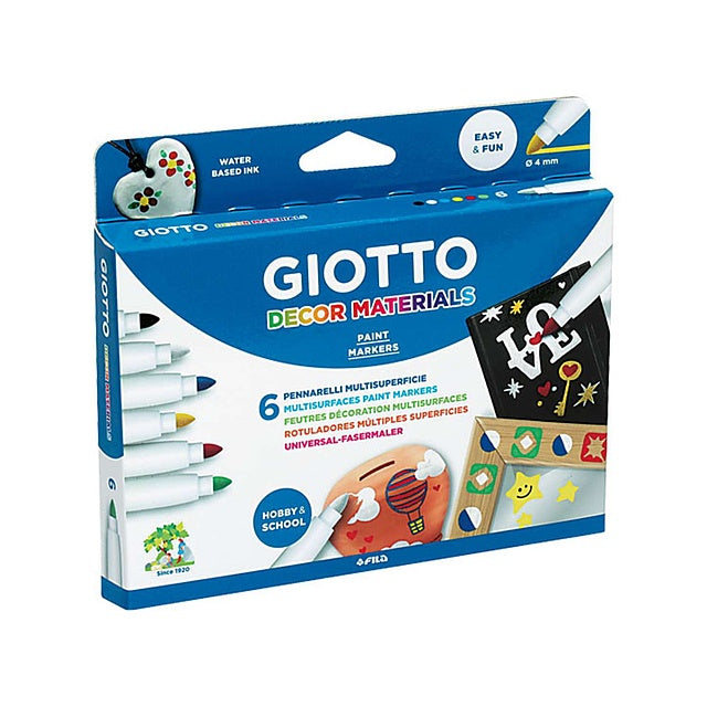 Dekoracyjne flamastry GITTO Decor materials / zestaw 6 szt | Artmie
