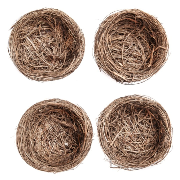 Dekoracyjne gniazda naturalne 9 cm / zestaw 4 sztuk | Artmie