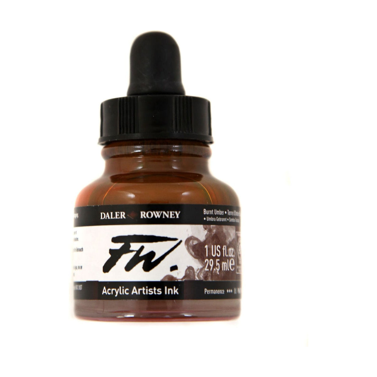 Farba akrylowa Daler-Rowney FW Artist Acrylic Ink – Burnt Umber