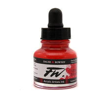 Farba akrylowa Daler-Rowney FW Artist Acrylic Ink – Flame Red