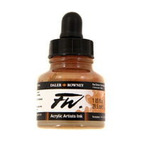 Farba akrylowa Daler-Rowney FW Artist Acrylic Ink – Raw Sienna