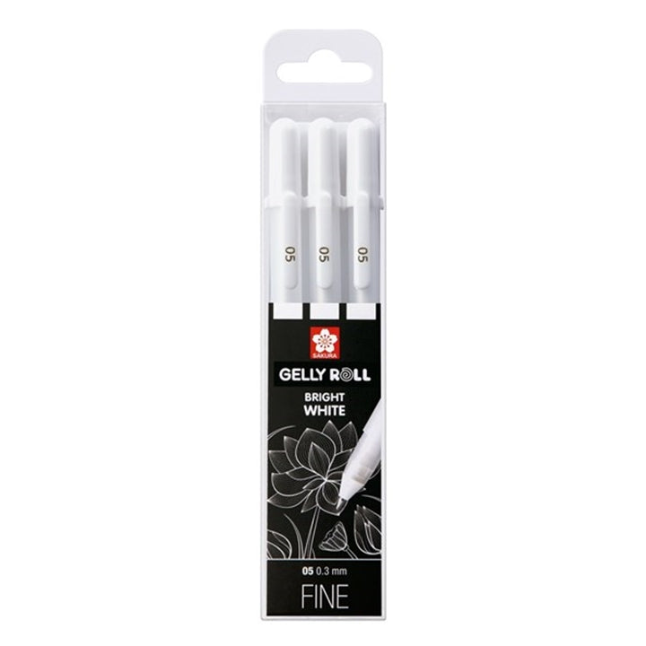 Długopisy żelowe Sakura Gelly Roll bright white - 3 szt.