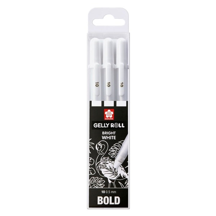 Długopisy żelowe Sakura Gelly Roll bright white - 3 szt.