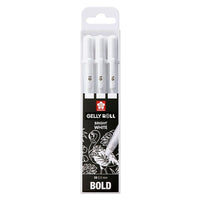 Długopisy żelowe Sakura Gelly Roll bright white - 3 szt.