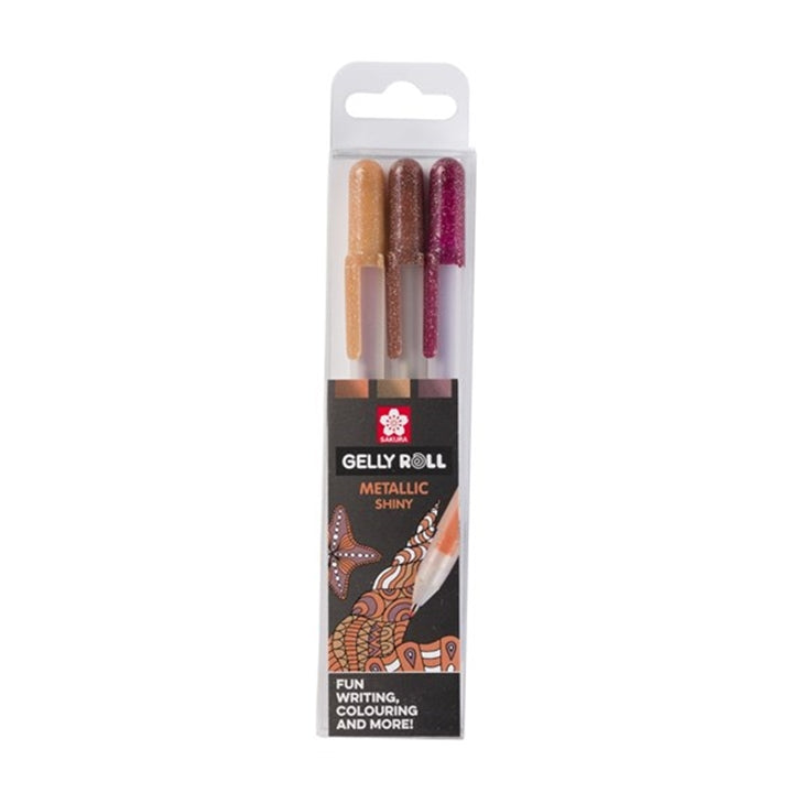 Długopisy żelowe Sakura Gelly Roll METALLIC - 3 szt | Artmie