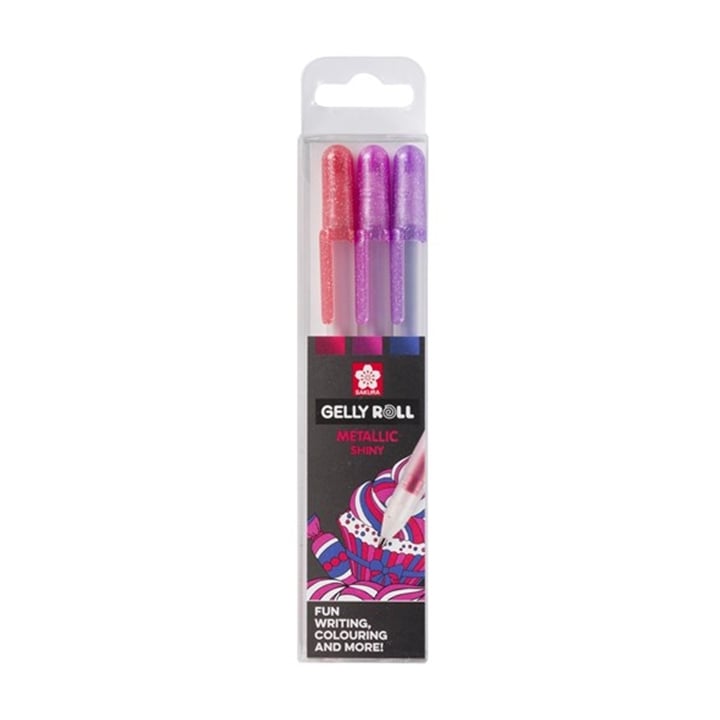 Długopisy żelowe Sakura Gelly Roll METALLIC - 3 szt | Artmie