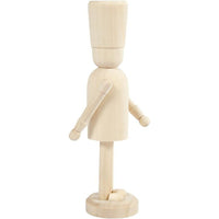 Drewniana figurka do dekorowania - Dziadek do orzechów 18 cm | Artmie