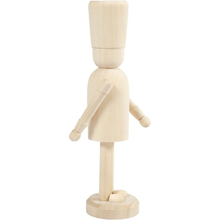 Drewniana figurka do dekorowania - Dziadek do orzechów 18 cm | Artmie