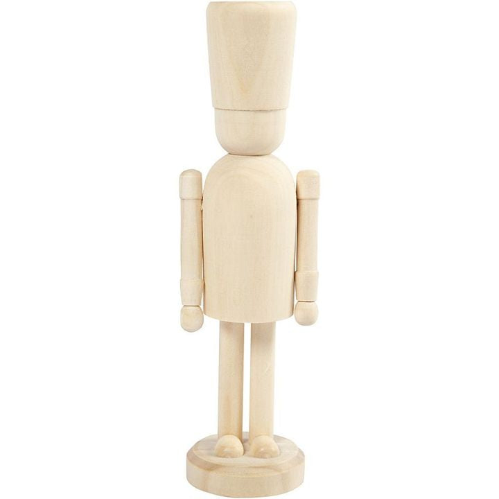 Drewniana figurka do dekorowania - Dziadek do orzechów 18 cm | Artmie