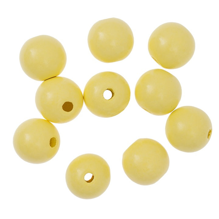 Drewniane koraliki 2,5 cm – 10 szt. | różne kolory