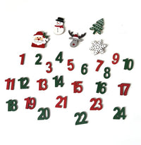 Drevené ozdoby Adventný kalendár