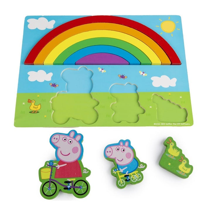 Drewniana tęczowa układanka 3D PEPPA PIG | Artmie