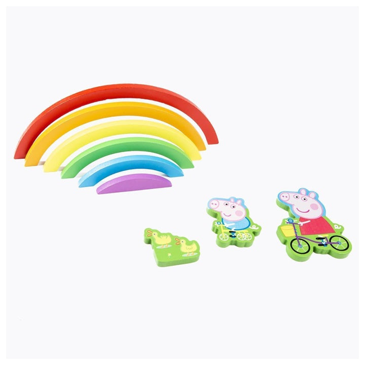 Drewniana tęczowa układanka 3D PEPPA PIG | Artmie