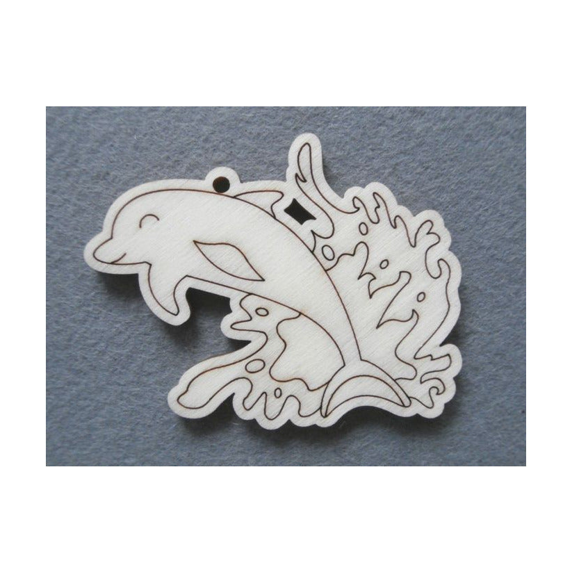 Drewniane figurki Pentart – delfin 5 szt.