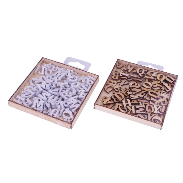 Drewniane litery Craft Sensations  / półfabrykaty drewniane 104 szt | Artmie