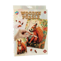 Drewniane puzzle Wiewiórka 130szt MOXY | artmie.pl
