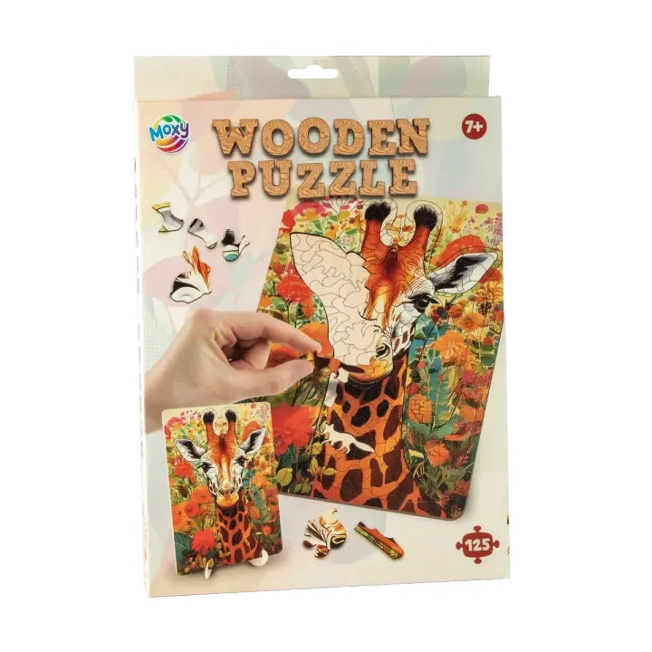 Drewniane puzzle Żyrafa 130 szt. | artmie.pl