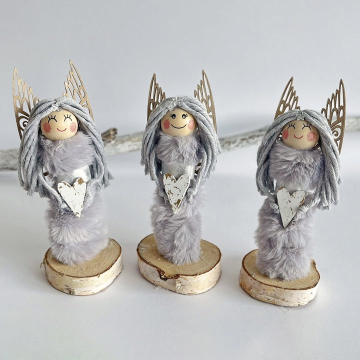 Drewniane skrzydła 9 cm / zestaw 6 sztuk | Artmie