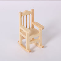 Drewniany fotel bujany Pentart 6x6x10 cm