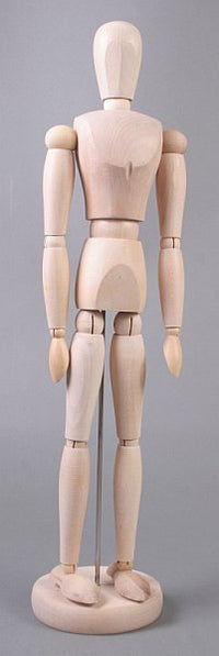 Drewniany model ludzkiego ciała, drewniany manekin / 40cm | Artmie
