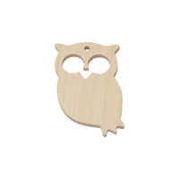 Drewniany półfabrykat do wyrobu biżuterii / zawieszka - sowa 6 cm | Artmie