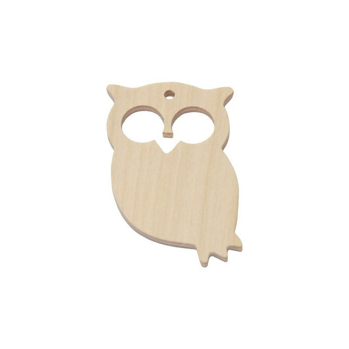 Drewniany półfabrykat do wyrobu biżuterii / zawieszka - sowa 6 cm | Artmie