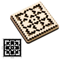 Drewniany stempel ROSA TALENT nr 1 Geometria 7,5x7,5 cm | Artmie