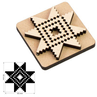 Drewniany stempel ROSA TALENT nr 4 Geometria 6,5x6,5 cm | Artmie