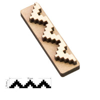 Drewniany stempel ROSA TALENT nr 6 Geometria 7,5x1,5 cm | Artmie
