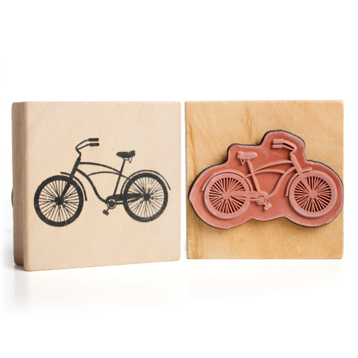 Drewniany znaczek rowerowy | Artmie
