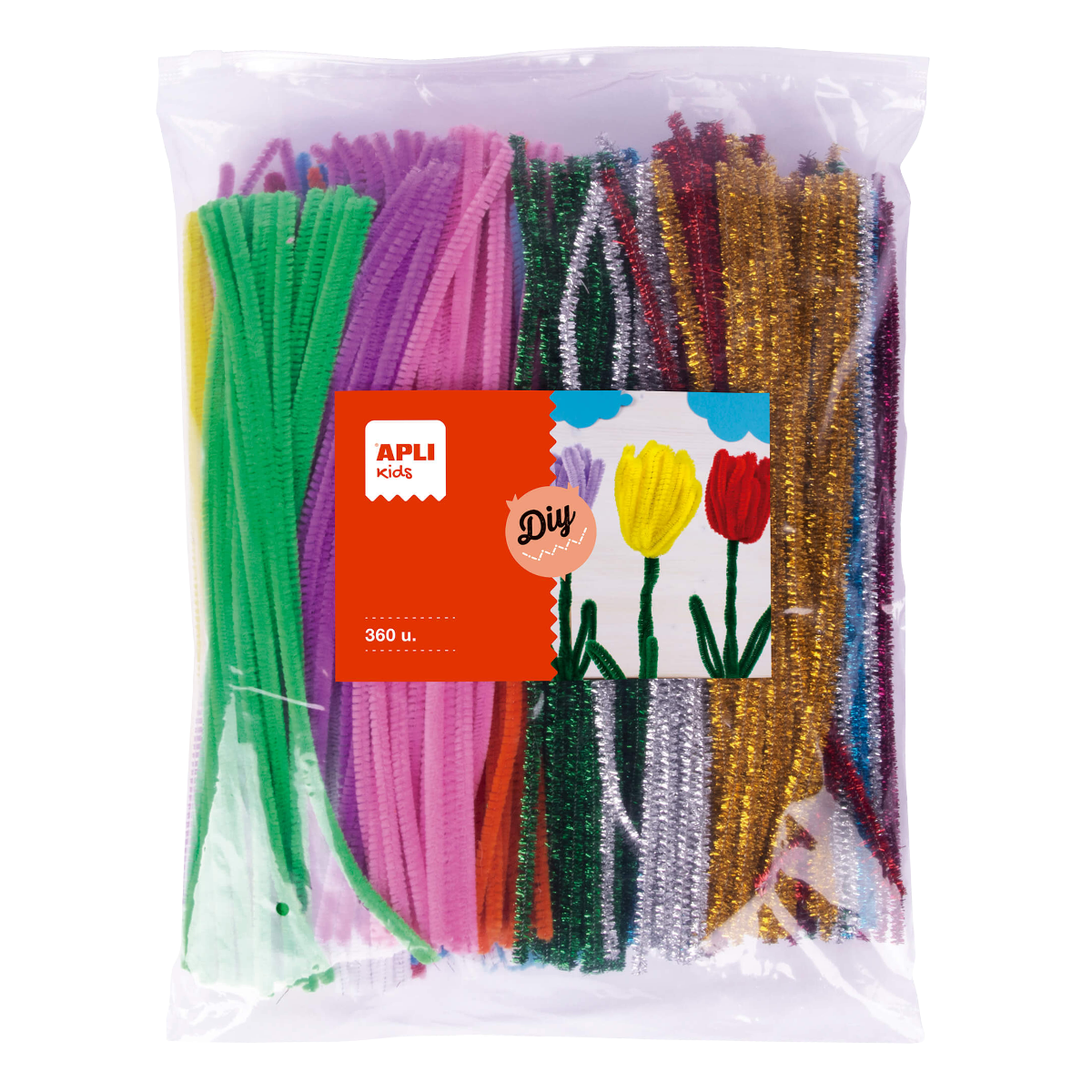 Druciki kreatywne APLI Jumbo pack – 360 szt., mix kolorów