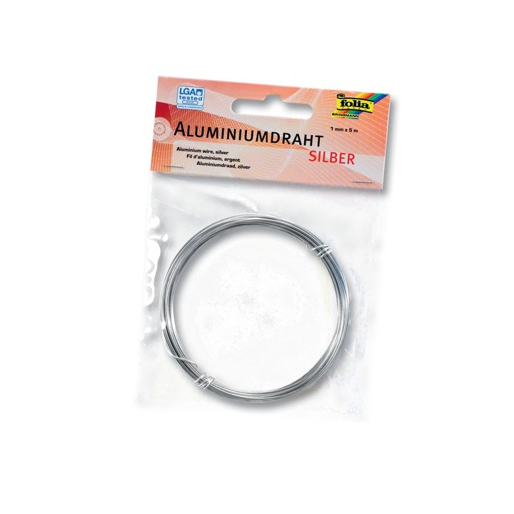 Drut florystyczny aluminiowy - Srebrny / 1mm x 5m | Artmie