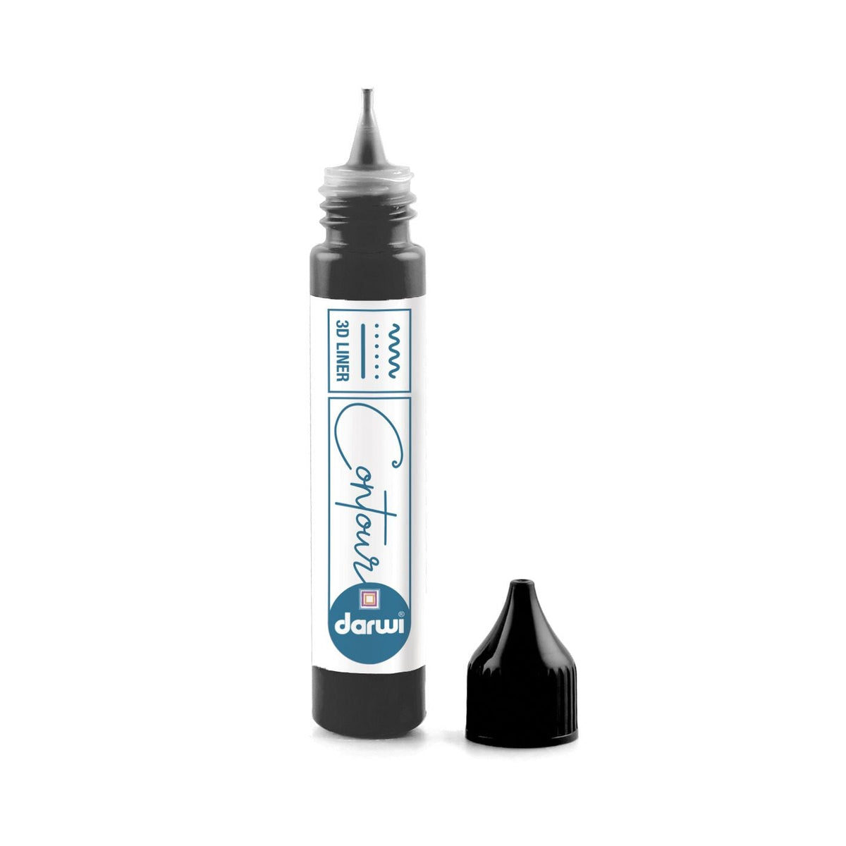 DARWI kontury do witraży 30 ml – Black