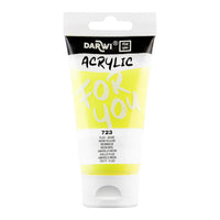 Farba akrylowa DARWI Acryl 75 ml – Neonowy żółty